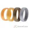 Picture of Silicone Wedding 6mm Smooth Ring Set - Metal by ROQ for Men - 4 x 8 mm Ring