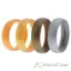 Picture of Silicone Wedding 6mm Smooth Ring Set - Metal by ROQ for Men - 4 x 8 mm Ring