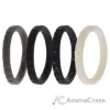 Picture of Silicone Wedding Stackble Lines Ring Set -Black-White by ROQ for Women - 4 x 5 mm Ring