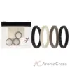 Picture of Silicone Wedding Stackble Lines Ring Set -Black-White by ROQ for Women - 4 x 6 mm Ring