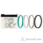Picture of Silicone Wedding Stackble Lines Ring Set - Turquoise by ROQ for Women - 4 x 10 mm Ring