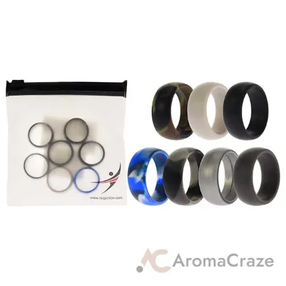 Picture of Silicone Wedding Ring Set - Camo by ROQ for Men - 7 x 9 mm Ring