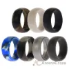 Picture of Silicone Wedding Ring Set - Camo by ROQ for Men - 7 x 9 mm Ring