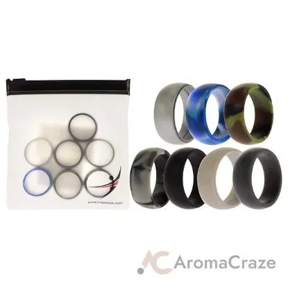Picture of Silicone Wedding Ring Set - Camo by ROQ for Men - 7 x 11 mm Ring