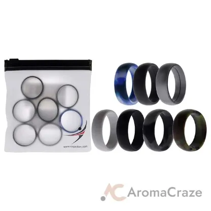 Picture of Silicone Wedding Ring Set - Camo by ROQ for Men - 7 x 15 mm Ring