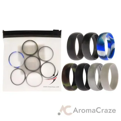 Picture of Silicone Wedding Ring Set - Camo by ROQ for Men - 7 x 16 mm Ring