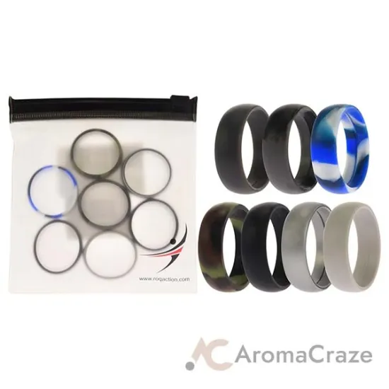 Picture of Silicone Wedding Ring Set - Camo by ROQ for Men - 7 x 16 mm Ring