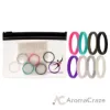 Picture of Silicone Wedding Stackble Lines Ring Set - MultiColor by ROQ for Women - 8 x 4 mm Ring