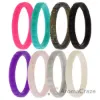 Picture of Silicone Wedding Stackble Lines Ring Set - MultiColor by ROQ for Women - 8 x 4 mm Ring