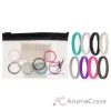 Picture of Silicone Wedding Stackble Lines Ring Set - MultiColor by ROQ for Women - 8 x 6 mm Ring