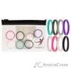 Picture of Silicone Wedding Stackble Lines Ring Set - MultiColor by ROQ for Women - 8 x 7 mm Ring