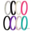 Picture of Silicone Wedding Stackble Lines Ring Set - MultiColor by ROQ for Women - 8 x 9 mm Ring
