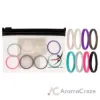 Picture of Silicone Wedding Stackble Lines Ring Set - MultiColor by ROQ for Women - 8 x 10 mm Ring