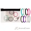 Picture of Silicone Wedding Stackble Lines Ring Set - MultiColor by ROQ for Women - 8 x 11 mm Ring