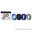 Picture of Silicone Wedding Ring Set - Blue-Camo by ROQ for Men - 4 x 7 mm Ring