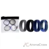 Picture of Silicone Wedding Ring Set - Blue-Camo by ROQ for Men - 4 x 15 mm Ring