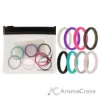 Picture of Silicone Wedding Stackble Point Ring Set - MultiColor by ROQ for Women - 8 x 7 mm Ring