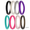 Picture of Silicone Wedding Stackble Point Ring Set - MultiColor by ROQ for Women - 8 x 10 mm Ring