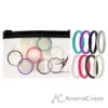 Picture of Silicone Wedding Stackble Point Ring Set - MultiColor by ROQ for Women - 8 x 11 mm Ring