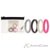 Picture of Silicone Wedding Stackble Point Ring Set - Pink by ROQ for Women - 4 x 5 mm Ring