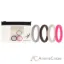 Picture of Silicone Wedding Stackble Point Ring Set - Pink by ROQ for Women - 4 x 5 mm Ring