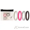 Picture of Silicone Wedding Stackble Point Ring Set - Pink by ROQ for Women - 4 x 6 mm Ring