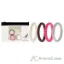 Picture of Silicone Wedding Stackble Point Ring Set - Pink by ROQ for Women - 4 x 7 mm Ring
