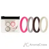 Picture of Silicone Wedding Stackble Point Ring Set - Pink by ROQ for Women - 4 x 8 mm Ring