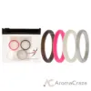 Picture of Silicone Wedding Stackble Point Ring Set - Pink by ROQ for Women - 4 x 9 mm Ring