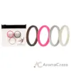 Picture of Silicone Wedding Stackble Point Ring Set - Pink by ROQ for Women - 4 x 11 mm Ring
