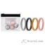 Picture of Silicone Wedding Stackble Lines Ring Set - Metal by ROQ for Women - 4 x 5 mm Ring