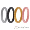 Picture of Silicone Wedding Stackble Lines Ring Set - Metal by ROQ for Women - 4 x 5 mm Ring