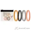 Picture of Silicone Wedding Stackble Lines Ring Set - Metal by ROQ for Women - 4 x 7 mm Ring