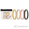 Picture of Silicone Wedding Stackble Lines Ring Set - Metal by ROQ for Women - 4 x 8 mm Ring
