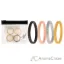 Picture of Silicone Wedding Stackble Lines Ring Set - Metal by ROQ for Women - 4 x 9 mm Ring