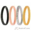Picture of Silicone Wedding Stackble Lines Ring Set - Metal by ROQ for Women - 4 x 9 mm Ring