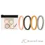 Picture of Silicone Wedding Stackble Lines Ring Set - Metal by ROQ for Women - 4 x 10 mm Ring