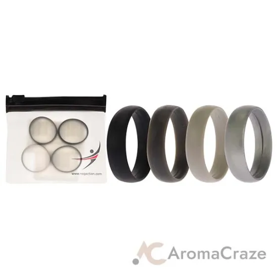 Picture of Silicone Wedding 6mm Smooth Ring by ROQ for Men - 12 mm Ring