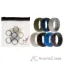Picture of Silicone Wedding Solid Ring Set by ROQ for Men - 7 x 8 mm Ring