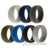 Picture of Silicone Wedding Solid Ring Set by ROQ for Men - 7 x 9 mm Ring