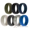 Picture of Silicone Wedding Solid Ring Set by ROQ for Men - 7 x 10 mm Ring