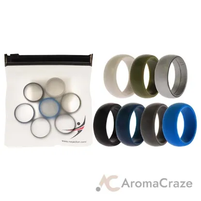 Picture of Silicone Wedding Solid Ring Set by ROQ for Men - 7 x 11 mm Ring