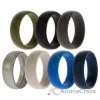 Picture of Silicone Wedding Solid Ring Set by ROQ for Men - 7 x 14 mm Ring