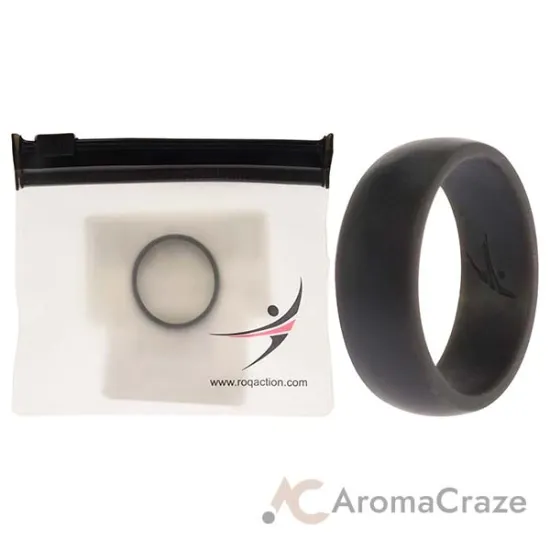 Picture of Silicone Wedding Ring - Grey by ROQ for Men - 12 mm Ring