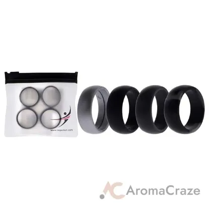Picture of Silicone Wedding Ring - Black-Camo by ROQ for Men - 4 x 11 mm Ring