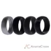 Picture of Silicone Wedding Ring - Black-Camo by ROQ for Men - 4 x 11 mm Ring