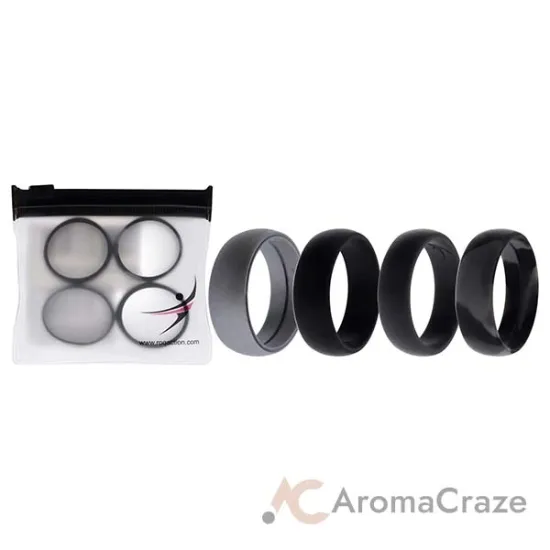 Picture of Silicone Wedding Ring - Black-Camo by ROQ for Men - 4 x 16 mm Ring