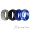 Picture of Silicone Wedding Ring Set - Blue-Camo by ROQ for Men - 4 x 8 mm Ring