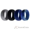 Picture of Silicone Wedding Ring Set - Blue-Camo by ROQ for Men - 4 x 9 mm Ring