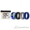 Picture of Silicone Wedding Ring Set - Blue-Camo by ROQ for Men - 4 x 10 mm Ring